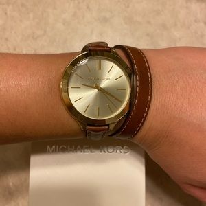Michael kors leather wrap